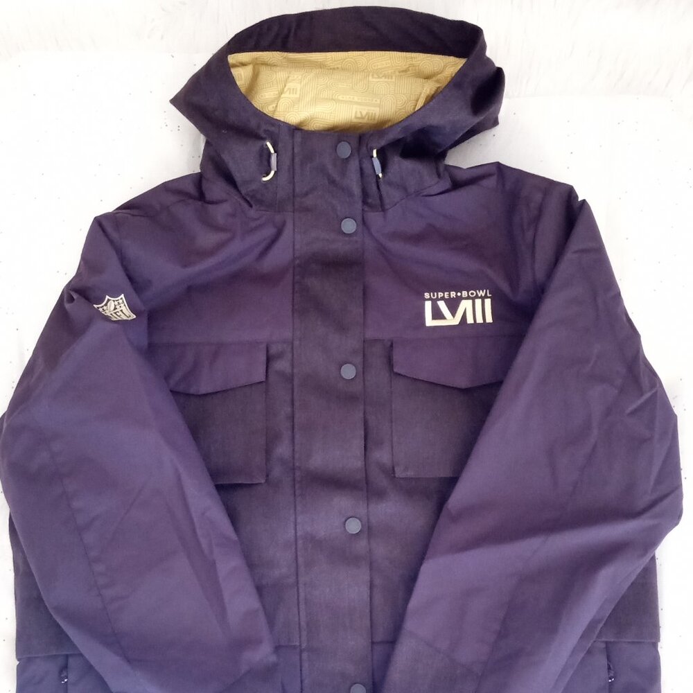 Official NFL Superbowl LVIII Womens "Staff Only" Purple Jacket-RARE! Size:Medium